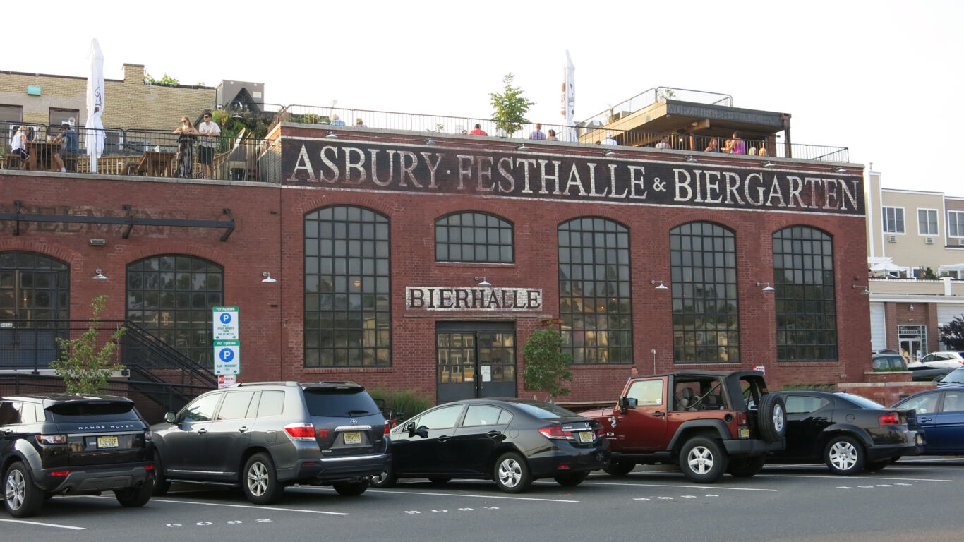 Front view of Asbury Biergarten