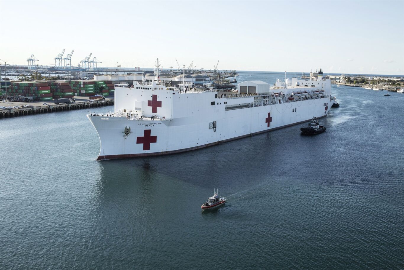 USNS Mercy Arrives in LA